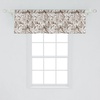 image:imageAmbesonne Leaf Window Valance Vintage Retro 60s Seem Banana Palm Tree Leaves Flowers Hibiscus Curtain Valance for Kitchen Bedroom Decor with Rod Pocket 54 X 18 Caramel BurgundyBrown White