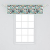 image:imageAmbesonne Leaf Window Valance Vintage Retro 60s Seem Banana Palm Tree Leaves Flowers Hibiscus Curtain Valance for Kitchen Bedroom Decor with Rod Pocket 54 X 18 Caramel BurgundySeafoam Vermilion Green