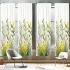 image:imageAmbesonne Leafy Art Window Curtains Pack of 2 Modern Scandi Leaves and Minimalist Flowers with Stripes Pastel Tone Lightweight Set with Rod Pocket 4 Panels of  28 x 95 Pale Seafoam MulticolorFern Green Pink White