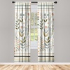 image:imageAmbesonne Leafy Art Window Curtains Pack of 2 Modern Scandi Leaves and Minimalist Flowers with Stripes Pastel Tone Lightweight Set with Rod Pocket 4 Panels of  28 x 95 Pale Seafoam MulticolorPale Seafoam Multicolor