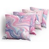 image:imageAmbesonne Lifestyle Throw Pillow Cushion Cover Live Life in Full of Blooms Words with Floral Violets Print Decorative Square Accent Pillow Case 20 X 20 Purple and YellowPink Lilac and Ceil Blue