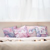 image:imageAmbesonne Lifestyle Throw Pillow Cushion Cover Live Life in Full of Blooms Words with Floral Violets Print Decorative Square Accent Pillow Case 20 X 20 Purple and YellowPink Lilac and Ceil Blue