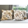 image:imageAmbesonne Lifestyle Throw Pillow Cushion Cover Live Life in Full of Blooms Words with Floral Violets Print Decorative Square Accent Pillow Case 20 X 20 Purple and YellowAmber and Dark Green