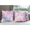 image:imageAmbesonne Lifestyle Throw Pillow Cushion Cover Live Life in Full of Blooms Words with Floral Violets Print Decorative Square Accent Pillow Case 20 X 20 Purple and YellowPink Lilac and Ceil Blue
