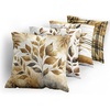 image:imageAmbesonne Lifestyle Throw Pillow Cushion Cover Live Life in Full of Blooms Words with Floral Violets Print Decorative Square Accent Pillow Case 20 X 20 Purple and YellowAmber and Dark Green