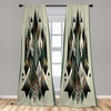 image:imageAmbesonne Mid Century Curtains Mosaic of Various Shapes and Colors Modern Style Complex and Grid Window Treatments 2 Panel Set for Living Room Bedroom Pair of  28 x 84 Blue OrangeCamel Black and Reseda Green