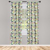 image:imageAmbesonne Mid Century Curtains Mosaic of Various Shapes and Colors Modern Style Complex and Grid Window Treatments 2 Panel Set for Living Room Bedroom Pair of  28 x 84 Blue OrangeMulti Color