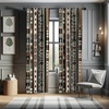 image:imageAmbesonne Mid Century Curtains Mosaic of Various Shapes and Colors Modern Style Complex and Grid Window Treatments 2 Panel Set for Living Room Bedroom Pair of  28 x 84 Blue OrangeRedwood Dark Taupe