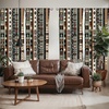 image:imageAmbesonne Mid Century Curtains Mosaic of Various Shapes and Colors Modern Style Complex and Grid Window Treatments 2 Panel Set for Living Room Bedroom Pair of  28 x 84 Blue OrangeRedwood Dark Taupe