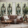 image:imageAmbesonne Mid Century Curtains Mosaic of Various Shapes and Colors Modern Style Complex and Grid Window Treatments 2 Panel Set for Living Room Bedroom Pair of  28 x 84 Blue OrangeCamel Black and Reseda Green