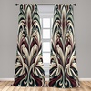 image:imageAmbesonne Mid Century Curtains Mosaic of Various Shapes and Colors Modern Style Complex and Grid Window Treatments 2 Panel Set for Living Room Bedroom Pair of  28 x 84 Blue OrangeGreen Maroon Eggshell
