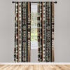 image:imageAmbesonne Mid Century Curtains Mosaic of Various Shapes and Colors Modern Style Complex and Grid Window Treatments 2 Panel Set for Living Room Bedroom Pair of  28 x 84 Blue OrangeRedwood Dark Taupe