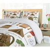 image:imageAmbesonne Mid Century Duvet Cover Sets RetroThemed Styled Round Edged Square Pattern in Old Earth Tones Bedding Set with 2 Duvet Covers amp 2 Pillowcases 2 Pack Twin Size Brown Yellow CoralWhite Khaki