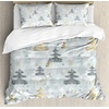 image:imageAmbesonne Mid Century Duvet Cover Sets RetroThemed Styled Round Edged Square Pattern in Old Earth Tones Bedding Set with 2 Duvet Covers amp 2 Pillowcases 2 Pack Twin Size Brown Yellow CoralGreen Yellow