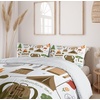 image:imageAmbesonne Mid Century Duvet Cover Sets RetroThemed Styled Round Edged Square Pattern in Old Earth Tones Bedding Set with 2 Duvet Covers amp 2 Pillowcases 2 Pack Twin Size Brown Yellow CoralWhite Khaki