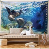 image:imageAmbesonne Modern Art Tapestry Girl Dreamcatcher and Ethnic Murky Colorful Paint Wide Wall Hanging for Bedroom Living Room Dorm 60 X 40 Pink GreyBlue Lime