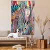 image:imageAmbesonne Modern Art Tapestry Girl Dreamcatcher and Ethnic Murky Colorful Paint Wide Wall Hanging for Bedroom Living Room Dorm 60 X 40 Pink GreyPink Grey