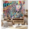 image:imageAmbesonne Modern Art Tapestry Girl Dreamcatcher and Ethnic Murky Colorful Paint Wide Wall Hanging for Bedroom Living Room Dorm 60 X 40 Pink GreyPink Grey