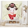 image:imageAmbesonne Modern Art Tapestry Girl Dreamcatcher and Ethnic Murky Colorful Paint Wide Wall Hanging for Bedroom Living Room Dorm 60 X 40 Pink GreyYellow Green