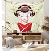 image:imageAmbesonne Modern Art Tapestry Girl Dreamcatcher and Ethnic Murky Colorful Paint Wide Wall Hanging for Bedroom Living Room Dorm 60 X 40 Pink GreyYellow Green