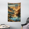 image:imageAmbesonne Modern Tapestry Close up Gorilla Portrait with Orange Eyes Zoo Jungle Animal Wild Money Graphic Wide Wall Hanging for Bedroom Living Room Dorm 80 X 60 Grey MarigoldPale Vermilion Sea Blue