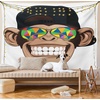 image:imageAmbesonne Modern Tapestry Close up Gorilla Portrait with Orange Eyes Zoo Jungle Animal Wild Money Graphic Wide Wall Hanging for Bedroom Living Room Dorm 80 X 60 Grey MarigoldWhite Brown