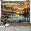 image:imageAmbesonne Modern Tapestry Close up Gorilla Portrait with Orange Eyes Zoo Jungle Animal Wild Money Graphic Wide Wall Hanging for Bedroom Living Room Dorm 80 X 60 Grey MarigoldPale Vermilion Sea Blue