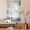 image:imageAmbesonne Modern Tapestry Close up Gorilla Portrait with Orange Eyes Zoo Jungle Animal Wild Money Graphic Wide Wall Hanging for Bedroom Living Room Dorm 80 X 60 Grey MarigoldBlack and White
