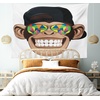 image:imageAmbesonne Modern Tapestry Close up Gorilla Portrait with Orange Eyes Zoo Jungle Animal Wild Money Graphic Wide Wall Hanging for Bedroom Living Room Dorm 80 X 60 Grey MarigoldWhite Brown