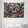 image:imageAmbesonne Modern Tapestry Close up Gorilla Portrait with Orange Eyes Zoo Jungle Animal Wild Money Graphic Wide Wall Hanging for Bedroom Living Room Dorm 80 X 60 Grey MarigoldGreen Purple Pale Khaki