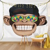 image:imageAmbesonne Modern Tapestry Close up Gorilla Portrait with Orange Eyes Zoo Jungle Animal Wild Money Graphic Wide Wall Hanging for Bedroom Living Room Dorm 80 X 60 Grey MarigoldWhite Brown