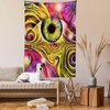 image:imageAmbesonne Modern Tapestry Close up Gorilla Portrait with Orange Eyes Zoo Jungle Animal Wild Money Graphic Wide Wall Hanging for Bedroom Living Room Dorm 80 X 60 Grey MarigoldFuchsia Yellow