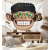 image:imageAmbesonne Modern Tapestry Close up Gorilla Portrait with Orange Eyes Zoo Jungle Animal Wild Money Graphic Wide Wall Hanging for Bedroom Living Room Dorm 80 X 60 Grey MarigoldWhite Brown