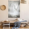 image:imageAmbesonne Modern Tapestry Close up Gorilla Portrait with Orange Eyes Zoo Jungle Animal Wild Money Graphic Wide Wall Hanging for Bedroom Living Room Dorm 80 X 60 Grey MarigoldBlack and White