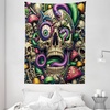 image:imageAmbesonne Modern Tapestry Close up Gorilla Portrait with Orange Eyes Zoo Jungle Animal Wild Money Graphic Wide Wall Hanging for Bedroom Living Room Dorm 80 X 60 Grey MarigoldGreen Purple Pale Khaki