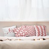 image:imageAmbesonne Modern Throw Pillow Cushion Case Pack of 4 Cursive Hand Written Love Word Abstract Waves Retro Groovy Circles and Leaves Modern Accent DoubleSided Digital Printing 16 Coral and White