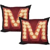 image:imageAmbesonne NYC Throw Pillow Cushion Cover Pack of 2 Manhattan New York City Fascinating View of Skyscrapers with Theme Vivid Dusk Photo Zippered DoubleSide Digital Print Decor 20 Blue PurpleVermilion Yellow