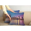 image:imageAmbesonne NYC Throw Pillow Cushion Cover Pack of 2 Manhattan New York City Fascinating View of Skyscrapers with Theme Vivid Dusk Photo Zippered DoubleSide Digital Print Decor 20 Blue PurpleBlue Purple