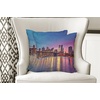 image:imageAmbesonne NYC Throw Pillow Cushion Cover Pack of 2 Manhattan New York City Fascinating View of Skyscrapers with Theme Vivid Dusk Photo Zippered DoubleSide Digital Print Decor 20 Blue PurpleBlue Purple