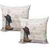 image:imageAmbesonne NYC Throw Pillow Cushion Cover Pack of 2 Manhattan New York City Fascinating View of Skyscrapers with Theme Vivid Dusk Photo Zippered DoubleSide Digital Print Decor 20 Blue PurpleBrown Black