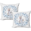image:imageAmbesonne NYC Throw Pillow Cushion Cover Pack of 2 Manhattan New York City Fascinating View of Skyscrapers with Theme Vivid Dusk Photo Zippered DoubleSide Digital Print Decor 20 Blue PurpleBlue White