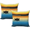 image:imageAmbesonne NYC Throw Pillow Cushion Cover Pack of 2 Manhattan New York City Fascinating View of Skyscrapers with Theme Vivid Dusk Photo Zippered DoubleSide Digital Print Decor 20 Blue PurpleOrange Blue