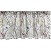 image:imageAmbesonne Nature Window Valance Pack of 2 Birds Wildlife Cartoon Like Image with Tree Leaf Art Print Rod Pocket Curtain Valances for Kitchen Bedroom 54 X 12 Mustard Maroon