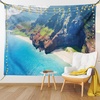 image:imageAmbesonne Ombre Tapestry Deep Blue Tropical Ocean Exotic Lands Inspired Design Modern Digital Print Wall Hanging for Bedroom Living Room Dorm Decor 60 X 80 Petrol BlueGreen Brown