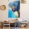 image:imageAmbesonne Ombre Tapestry Deep Blue Tropical Ocean Exotic Lands Inspired Design Modern Digital Print Wall Hanging for Bedroom Living Room Dorm Decor 60 X 80 Petrol BlueGreen Brown