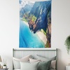 image:imageAmbesonne Ombre Tapestry Deep Blue Tropical Ocean Exotic Lands Inspired Design Modern Digital Print Wall Hanging for Bedroom Living Room Dorm Decor 60 X 80 Petrol BlueGreen Brown