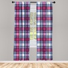 image:imageAmbesonne Plaid Curtains Classical British Tartan Design with a Modern Look Pink and Blue Tile Pattern Window Treatments 2 Panel Set for Living Room Bedroom Pair of  28 x 84 Grey PinkGrey Pink