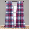 image:imageAmbesonne Plaid Curtains Classical British Tartan Design with a Modern Look Pink and Blue Tile Pattern Window Treatments 2 Panel Set for Living Room Bedroom Pair of  28 x 84 Grey PinkGrey Pink