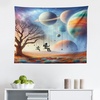 image:imageAmbesonne Psychedelic Tapestry Trippy Abstract Surreal Human Faces Tattoo Style Art Print Wall Hanging for Bedroom Living Room Dorm Decor 60 X 80 Black GreyLavender Teal Orange