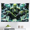 image:imageAmbesonne Psychedelic Tapestry Trippy Abstract Surreal Human Faces Tattoo Style Art Print Wall Hanging for Bedroom Living Room Dorm Decor 60 X 80 Black GreyLime Green Turquoise Grey